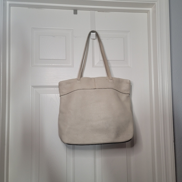 Coach w/bag Cream Colored Purse Julia Perry Tote - Picture 2 of 12